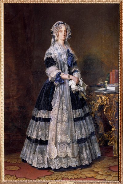 Portrait of Marie Amelie de Bourbon, Queen of the French. 1842 by Franz Xaver Winterhalter