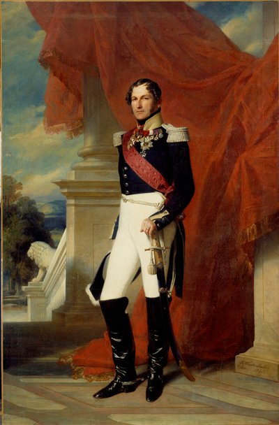 Portrait in Foot of Leopold I (1790-1865), King of the Belgians by Franz Xaver Winterhalter