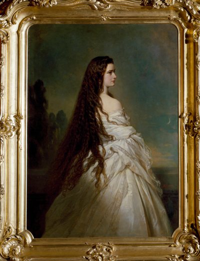 Portrait of Elisabeth de Wittelsbach (Sissi), Empress of Austria and Queen of Hungary by Franz Xaver Winterhalter