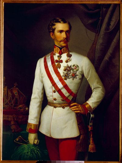 Portrait of Francois Joseph of Austria in ceremonial uniform (1830-1916) by Franz Xaver Winterhalter