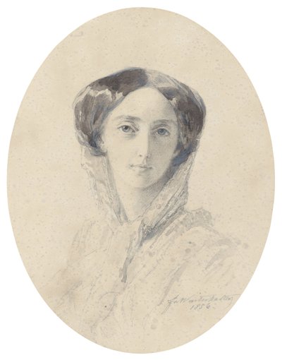 Portrait of Grand Duchess Olga Nikolaevna of Russia, Queen of Württemberg by Franz Xaver Winterhalter