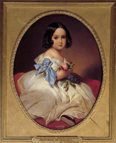 Portrait of Marie Charlotte Amelie of Saxony, Empress of Mexico by Franz Xaver Winterhalter