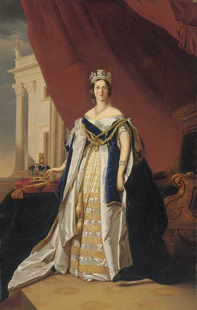 Portrait of Queen Victoria in Coronation Robes by Franz Xaver Winterhalter