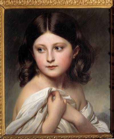 Portrait of a girl called Princess Charlotte. Painting by Xaver Winterhalter by Franz Xaver Winterhalter