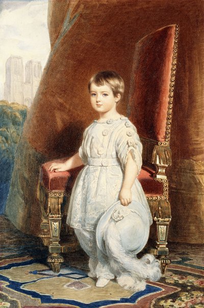 Portrait of the Comte de Paris, as a Boy in a White Costume by Franz Xaver Winterhalter