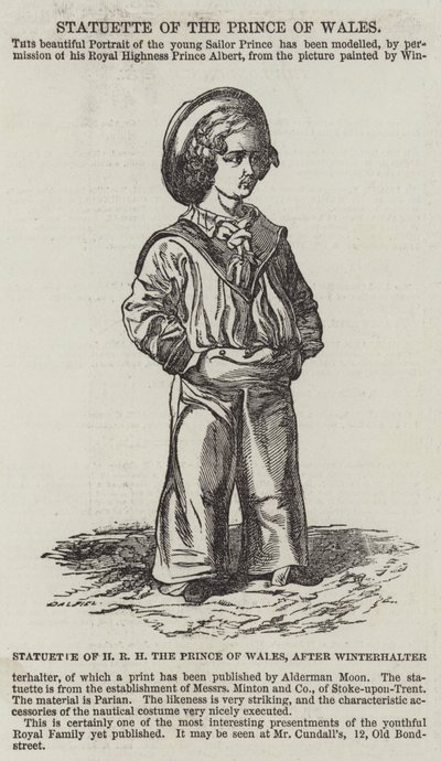 Statuette of HRH the Prince of Wales by Franz Xaver Winterhalter