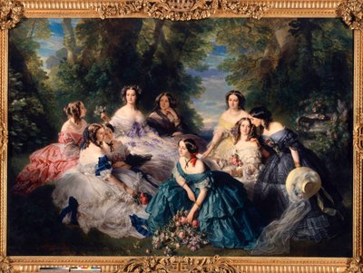 The Impress Eugenie in 1855 surrounded by the ladies of honor of the palace by Franz Xaver Winterhalter