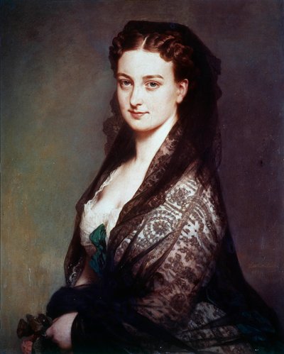 The unknown has the mantilla by Franz Xaver Winterhalter
