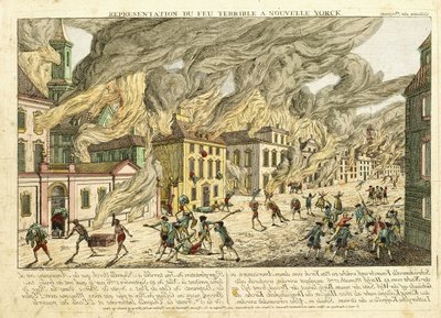 View of New York During the Great Fire of 1776 by Franz Xaver Habermann