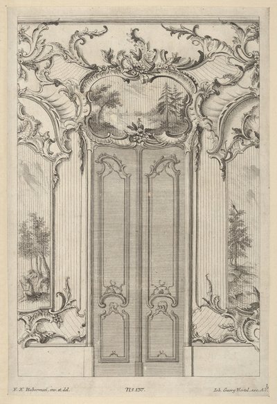 Wall Elevation with a Double Door, from 