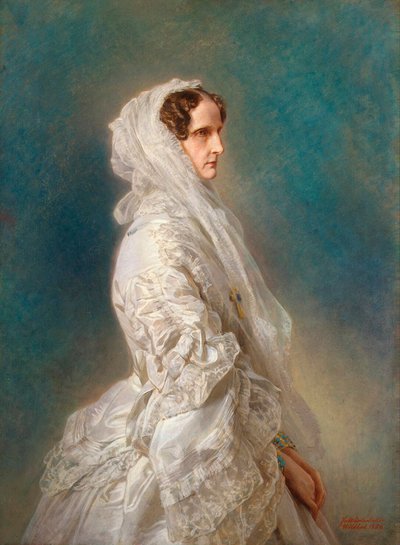 Portrait of Empress Alexandra Fyodorovna Charlotte of Prussia by Franz Xaver Winterhalter