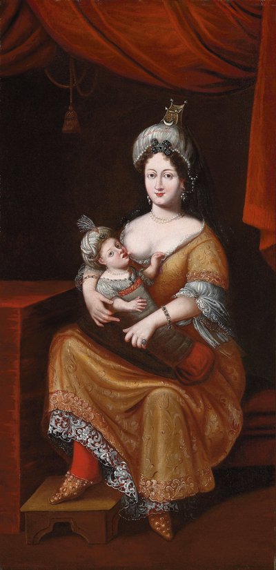 Kösem Sultan and her son, the future Sultan Murad IV or Sultan Ibrahim by Franz and Gemminger Herrmann