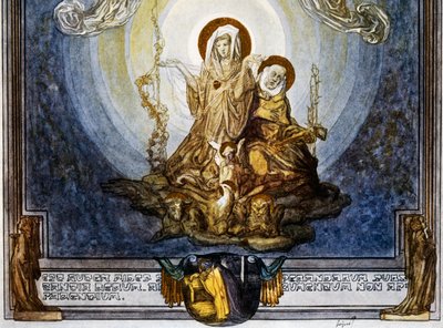 Faith is Substance of Things We Hope For, And Evidence of Those That Are Not Seen, And This Appears to Me Its Quiddity, Canto XXIV, Heaven, Divine Comedy by Dante Alighieri, Illustration by Franz von Bayros (1866-1924), Vienna by Franz von  Bayros