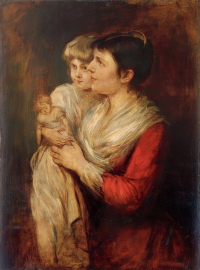 Clementine von Schön-Renz with Her Daughter Hanna Elisabeth by Franz von Lenbach