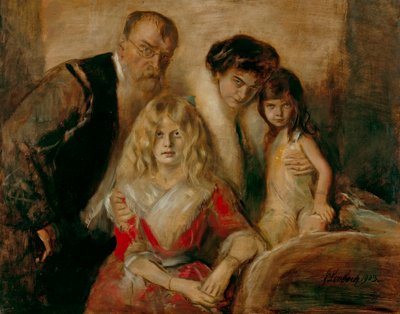 Franz von Lenbach with Wife and Daughters by Franz von Lenbach