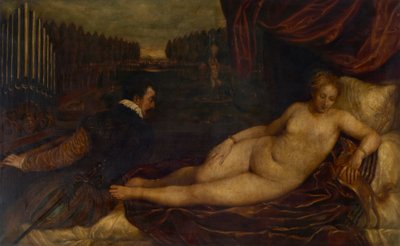 Copy after Titian: Resting Venus and Organ Player by Franz von Lenbach