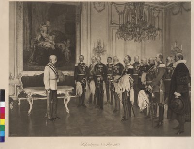 Visitation of the German Prince of the Federations on 8th May 1908 in Castle Schoenbrunn by Franz von Matsch