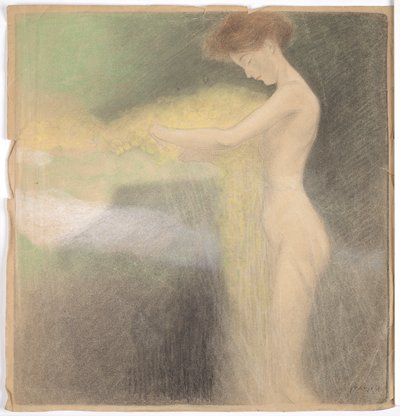 Female Nude with Outstretched Hands to the Left by Franz von Matsch