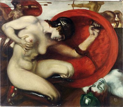 Wounded Amazon by Franz von Stuck