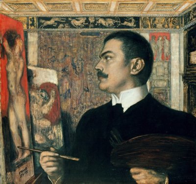 Self-Portrait in the Studio by Franz von Stuck