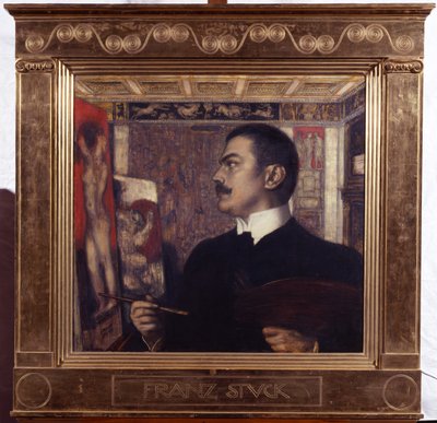 Self-Portrait at the Easel by Franz von Stuck