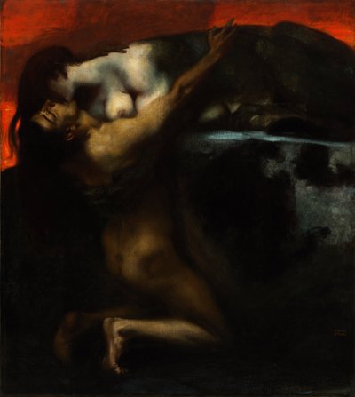 The Kiss of the Sphinx by Franz von Stuck