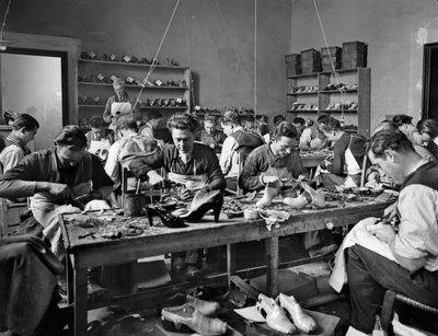 Craftsmen at Work in the Studio of Footwear Designer and Manufacturer Ferragamo in Palazzo Feroni, Florence by Fratelli Alinari Fratelli Alinari