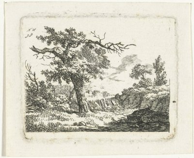 Landscape with Tree with Two Dead Branches by Frédéric Théodore Faber
