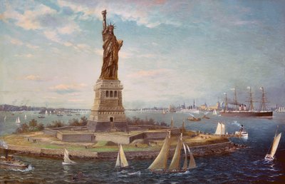 Liberty Island, New York Harbor, 1883 by Fred Pansing
