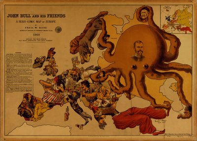 John Bull and his Friends. A Serio-Comic Map of Europe by Fred W. Rose