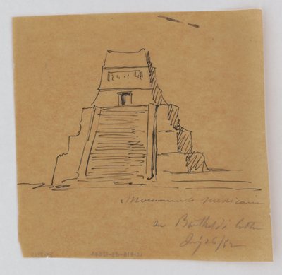 Elevation Sketch for the Pedestal for the Statue of Liberty, New York by Frederic Auguste Bartholdi