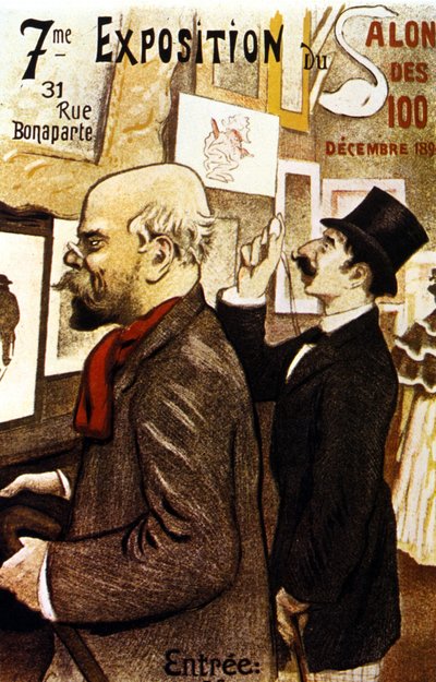 Poster for the 7th Exhibition of the Salon des 100. December 1894. Paul Verlaine by Frederic Auguste Cazals