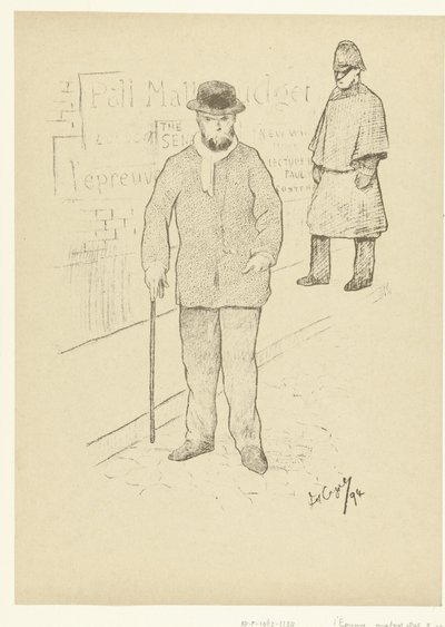 Portrait of Poet Paul Verlaine in London (L