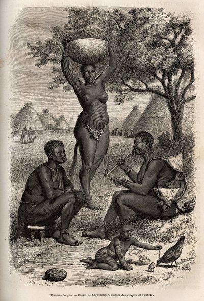 Types and Activities of Women Bongos by Frederic Auguste Laguillermie