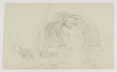 Architectural Detail, Temple of Zeus, Baalbek by Frederic Edwin Church