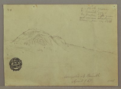 Bare Hill, Acropolis at Corinth, Greece by Frederic Edwin Church