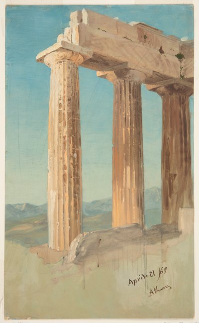 Columns of the Parthenon, Athens by Frederic Edwin Church