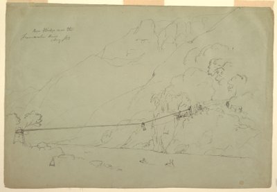 A Rope Bridge in Colombia, August 1853 by Frederic Edwin Church