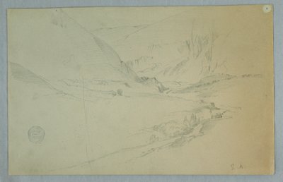 Andian Mountain Valley with Winding Stream, Colombia or Ecuador, 1857 by Frederic Edwin Church