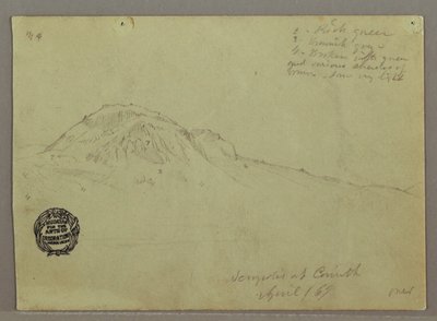 Bare Hill, Acropolis at Corinth, Greece, April 1869 by Frederic Edwin Church