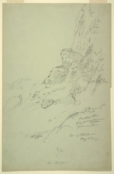 Base of Hill West of Suk Wadi, Barada, May 4, 1868 by Frederic Edwin Church