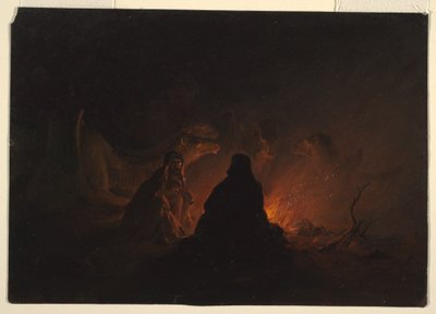 Bedouins in Camp at Night, February or March 1868 by Frederic Edwin Church