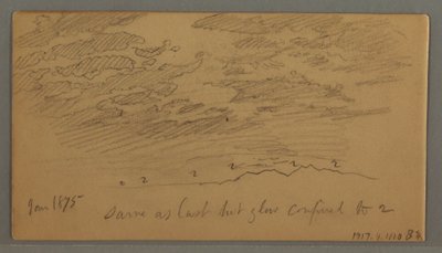 Cloud over Hills, January 1875 by Frederic Edwin Church