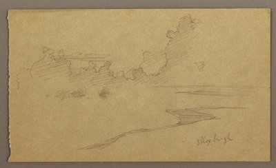 Clouds and Shore, "Bloxburgh" by Frederic Edwin Church