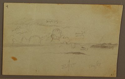 Drawing, Clouds Over Hill Range, 1863 by Frederic Edwin Church