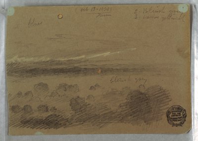 Cloudy Sky and Moon, October 13, 1870 by Frederic Edwin Church