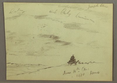 Cloudy Sky, Hillside, 1870 by Frederic Edwin Church