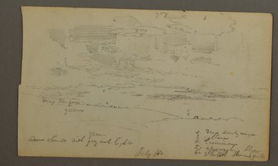 Cloudy sky over hill ridges (Maine?), 1860 by Frederic Edwin Church