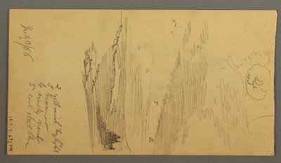 Drawing, Cloudy Sky Over Mountains, July 19, 1866 by Frederic Edwin Church