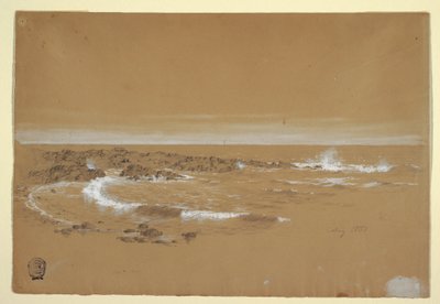 Drawing, Coastline, Grand Manan, Canada, August 1851 by Frederic Edwin Church